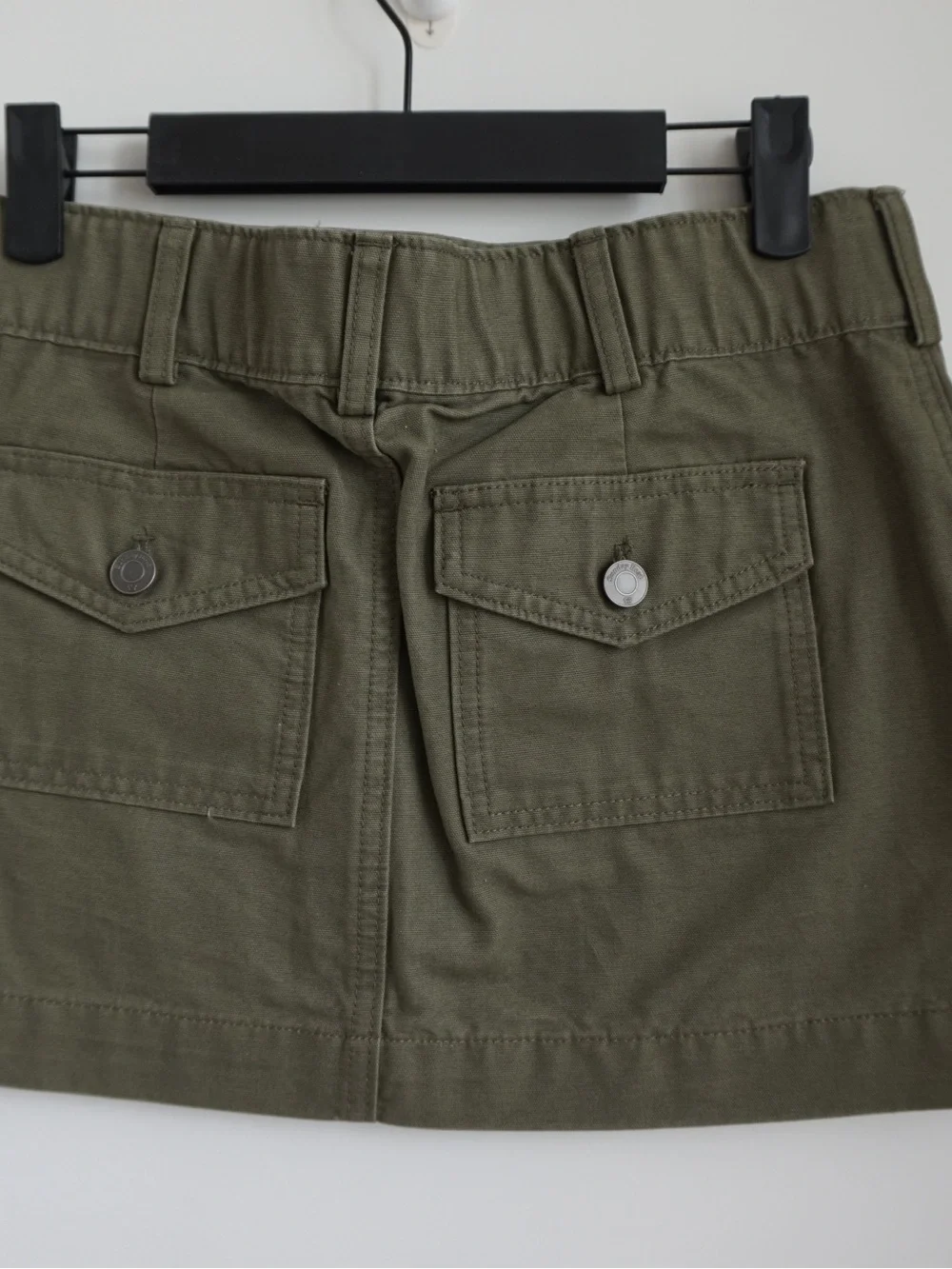 Sunday Best Olive Utility Mini Skirt
